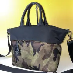 prada 美品 2way 迷彩 ナイロン ハンドバッグ カモフラ プラダ