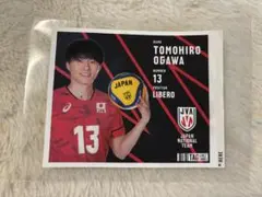 バレーボール男子　日本代表　ラベル缶　ステッカー　小川智大