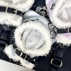 10cm　ぬいぐるみ服　ブルーのポンチョ　ぬい服