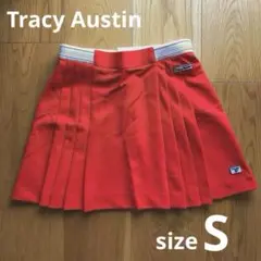 値下げ【希少】プリーツスカート 赤 W60 Tracy Austin レトロ