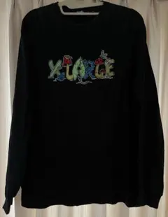 【SALE】XLARGE ブラック Tシャツ 長袖Lサイズ　ロンT