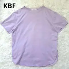 ケービーエフ【極美品】ラベンダーTシャツ　裾ラウンドスリット　ゆったり　半袖