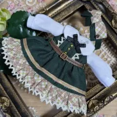 173 ピコニーモ オビツ11トラッドスタイルジャンスカ風ワンピース グリーン