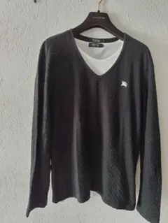 2枚セットBURBERRY　BLACK　LABEL　 カットソー 　ロンT　ロゴ