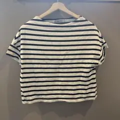 nano universe ストライプ 半袖Tシャツ