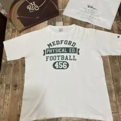 Champion ホワイト Tシャツ MEDFORD PHYSICAL ED.
