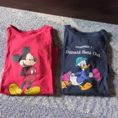 ミッキーマウス&ドナルドダック Tシャツセット