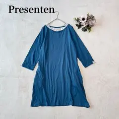 【Presenter 】膝丈ワンピース（M) チュニック フレア レイヤード