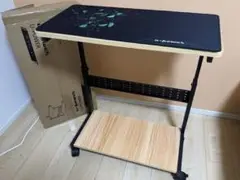 U-POWER 昇降式L字デスク PCラック　ナチュラル