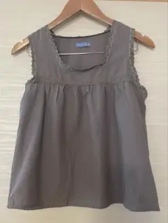 美品　shuca レース装飾 キャミソール グレー Mサイズ