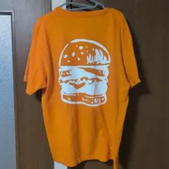 オレンジ色 ハンバーガーTシャツ Chill