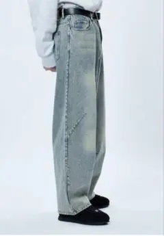【M TO R 】BALLOON SILHOUETTE FADE DENIM