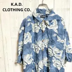 USA古着　K.A.D. CLOTHING CO. 花柄 半袖シャツ XL
