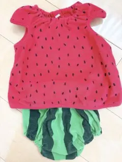 ベビー服　スイカ　スイカ柄　西松屋