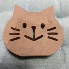 猫の顔型 置物 ブラウン マルカイコーポレーション