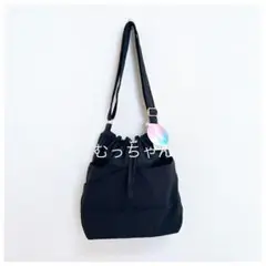 【新品】 しまむら 陽 yoh ドロスト ポケット ショルダー バッグ ブラック