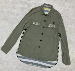未使用品 BLANC basque 異素材 切替え ドッキング シャツ ビジュー