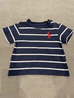 Ralph Lauren ネイビー ストライプ ポロシャツ