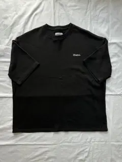 【GIDEAL】オーバーTシャツ　ロゴプリント　ブラック