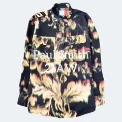 ポールスミス　21AW Disrupted Rose フラップポケットシャツ