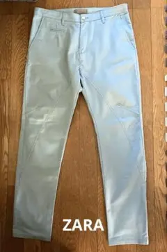 ZARA ライトブルー スリムフィット チノパン