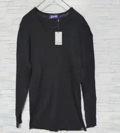 未使用品　jasmi 　ジャスミ　シルク100％　リブ　カットソー　黒