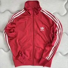 adidas レッド ジャージ トラックジャケット レディーストレフォイル