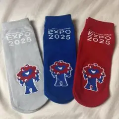 EXPO2025関西万博公式ミャクミャク ソックス 23-25cm 3足セット