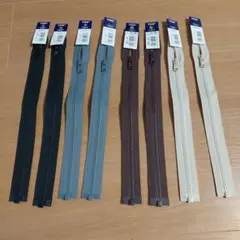 YKK 30cm ビスロンオープンファスナー 4色×2セット