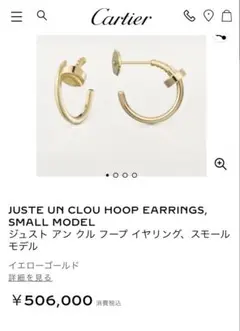 ⭐︎kuuuu⭐︎カルティエ　ジュスト　ピアス　片耳　Cartier Cartier ［飯能本店］CARTIER カルティエ ※片方のみ ジュスト