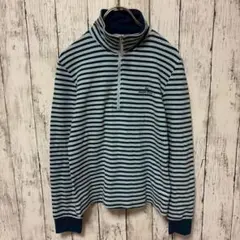 【marie claire】ハーフジップカットソー　Mサイズ　ボーダー
