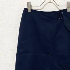 green label relaxing 膝丈スカート 巻きスカート風 裏地付き
