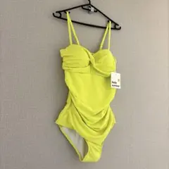 新品未使用【インポート】水着　イエロー　L 体型カバー　細見え