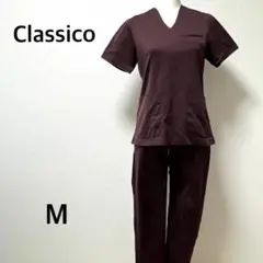 クラシコ ジャージースクラブトップス　レディース　ブラウン　メディカル　半袖　M
