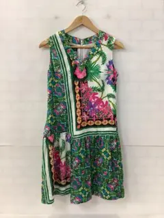 8.2◎A738◎ALLURENOIR◎ひざ丈ワンピース◎ノースリーブ◎花柄