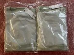 新品2種 GU ダブルフェイスビッグプルオーバー 長袖 L XL ライトグリーン