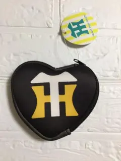 阪神タイガース ミニポーチ ハート ブラック