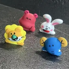 【未使用品】 たべっこどうぶつ 着せ替えリング 4種類各1個／PIT トンボ鉛筆