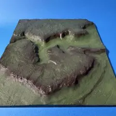 山岳模型　ギアナ高地及びエンジェル滝　着色モデル