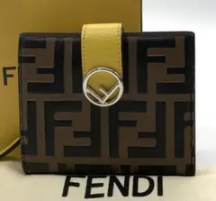 ⭐️ 美品 フェンディ ズッカ スモールウォレット 折り財布 イエロー 鑑定済