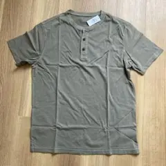 アメリカンイーグル 半袖ヘンリーTシャツ　M オリーブ