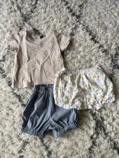 3点プチバトーpetit bateau coquetteベビー服80Tシャツ
