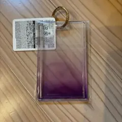 DAISO　チェキミニ用フォトキーホルダー　グラデーションカラー　パープル