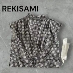 【新品タグ付き】REKISAMI　レキサミ　ノースリーブ　ブラウス　総柄