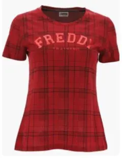 【美品】freddy 半袖Tシャツ(赤チェック)