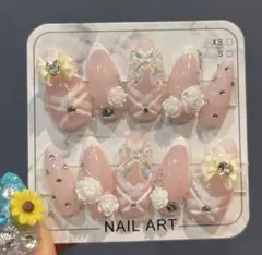 No.30❤️ワンホン*おリボン*アーモンド型*Mサイズ【現品】