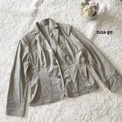 テーラードジャケット L 春夏 noa-ge オリーブ 薄手 肩パッド