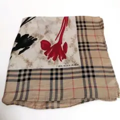 BURBERRY(バーバリー) ミニスカーフ ベージュ ノバチェック 花柄 希少