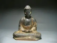 木彫 江戸期 釈迦如来坐像(阿弥陀如来像)古美術 骨董品