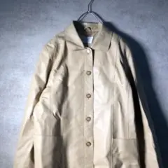 【ヴィンテージ】レトロ リアルレザージャケット 山羊皮 古着 used AS44